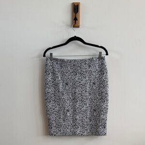 George Monochrome Patterned Mini Skirt